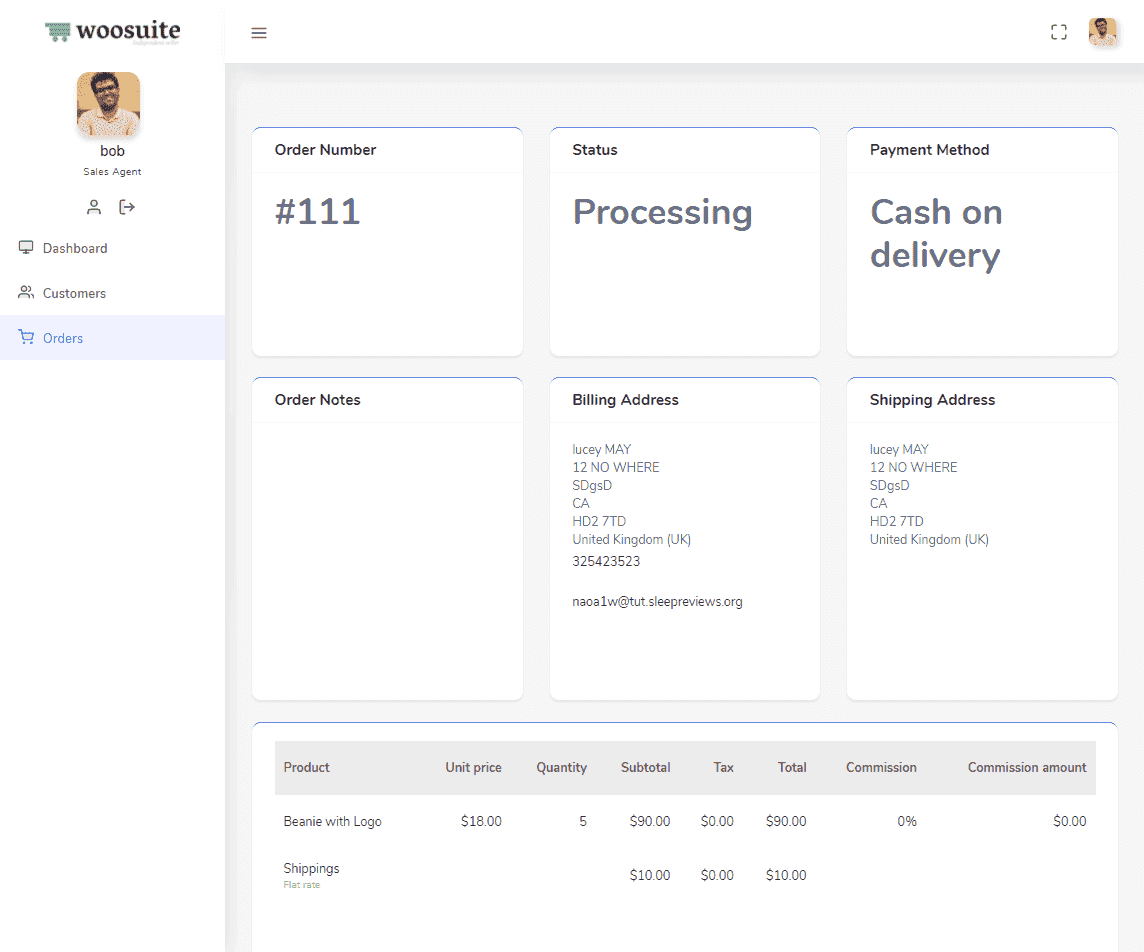 Sales Agent Shop As Customer