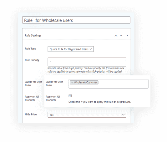 Add To Quote Visibility