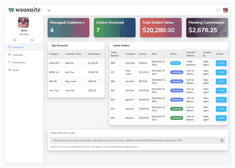 Sales Agent Dashboard